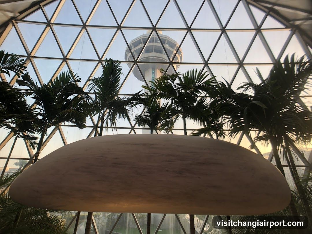 Glass Dome Interior with Air Traffic Control Tower