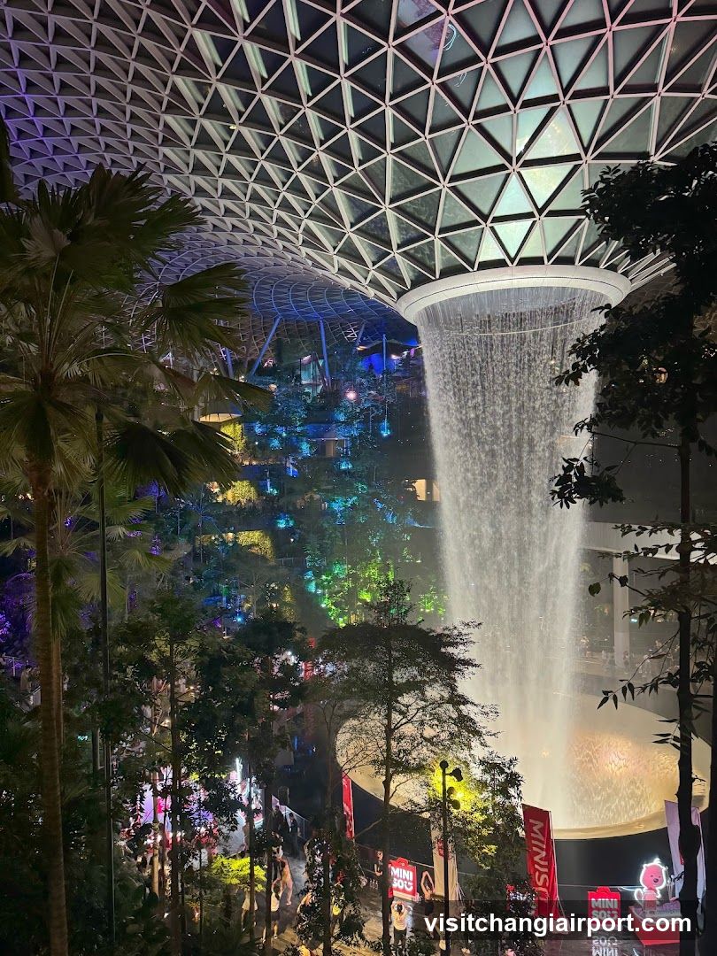 Indoor Waterfall and Greenery