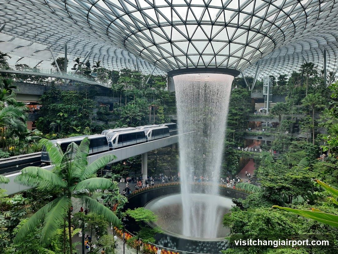 The Jewel Changi Indoor Waterfall