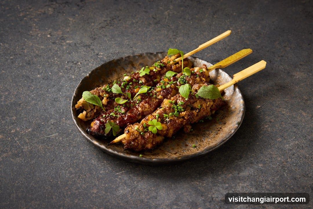 Skewered Meat Dish with Garnish