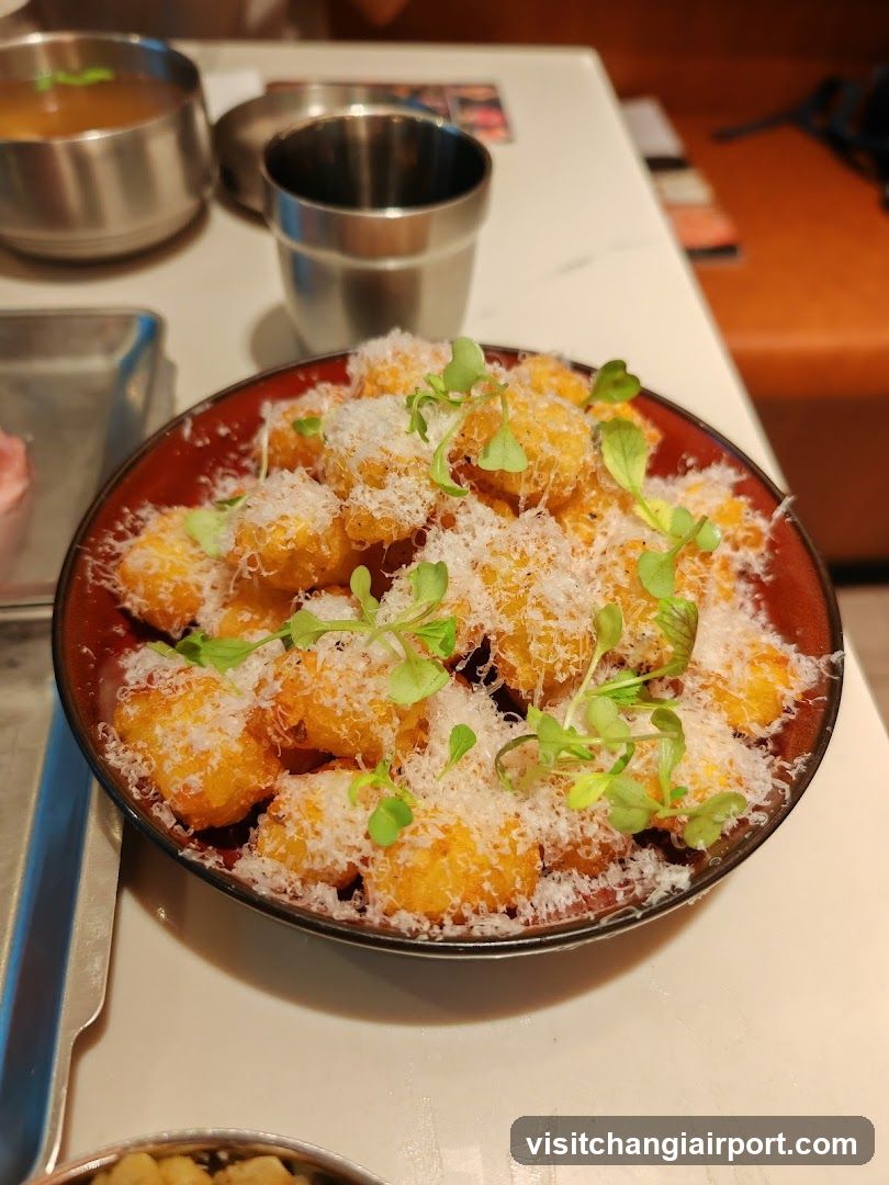 Fried Food Dish with Garnish