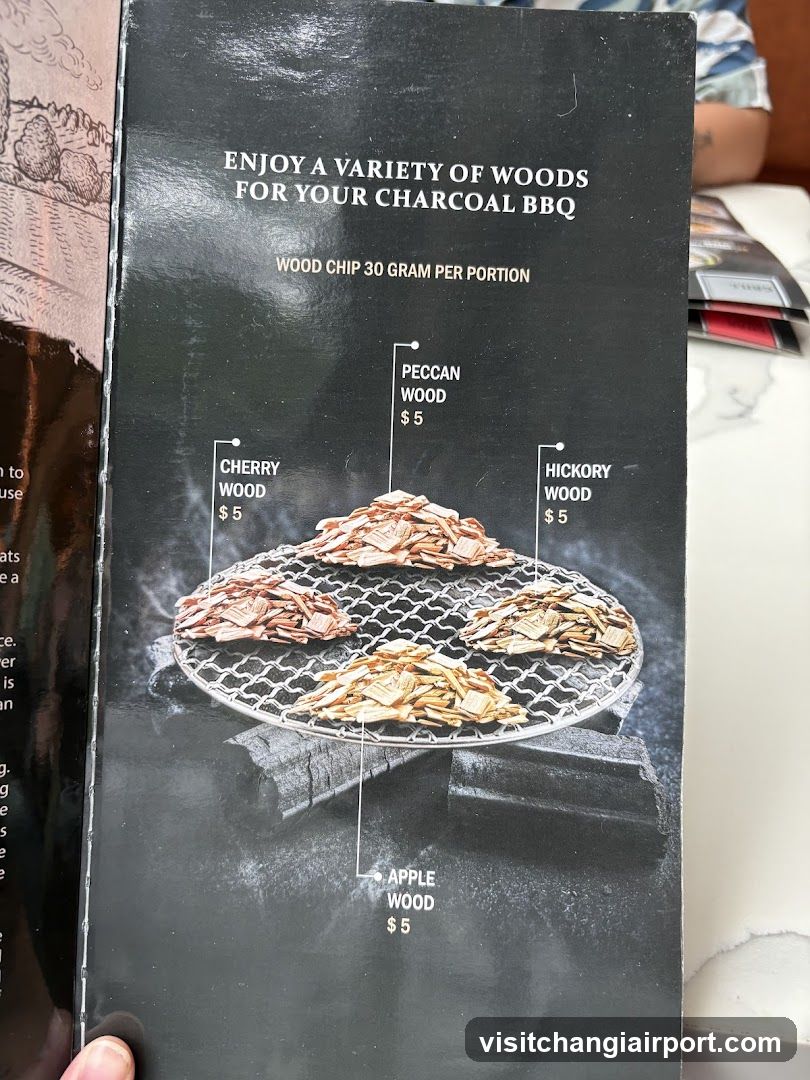 Charcoal BBQ Wood Chips Menu