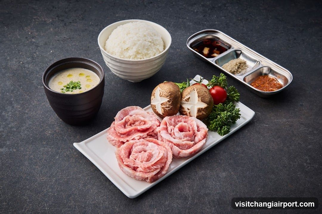Korean BBQ Platter with Rice and Sauces