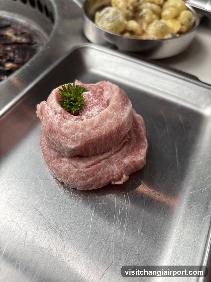 Raw Meat Roll with Garnish