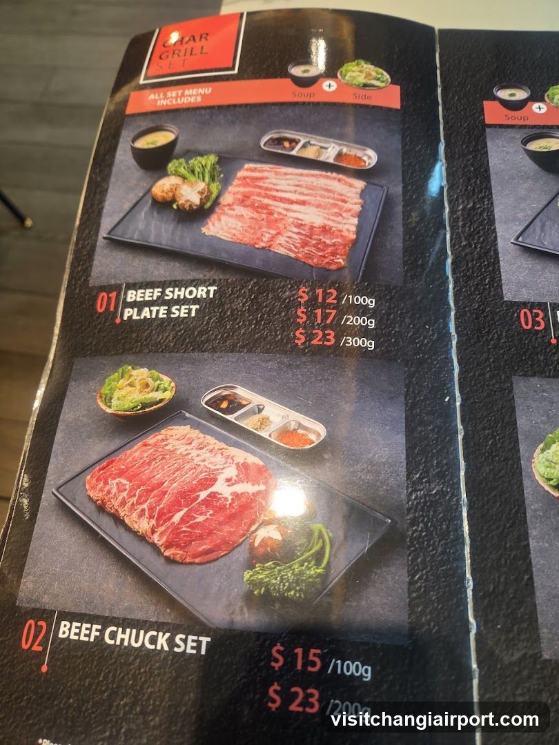 Char Grill Set Menu