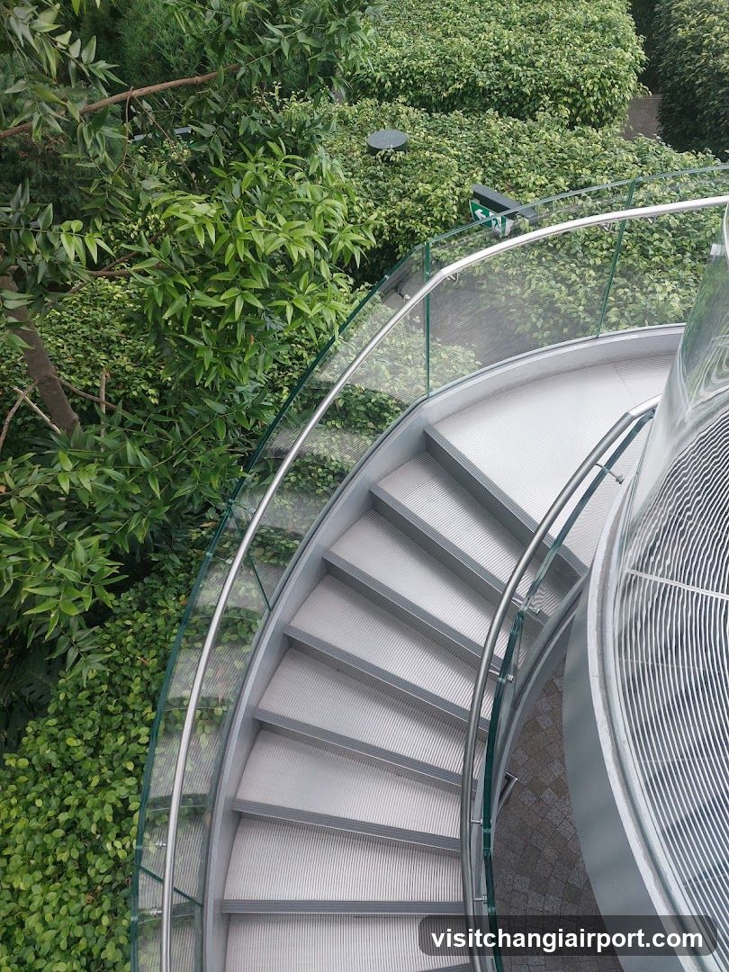 Spiral Staircase in Garden Setting
