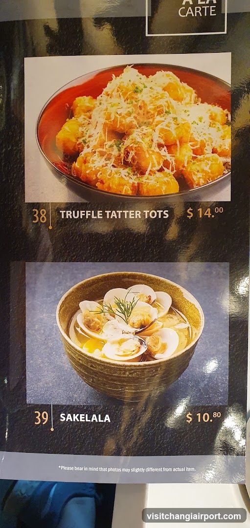 A La Carte Menu Page