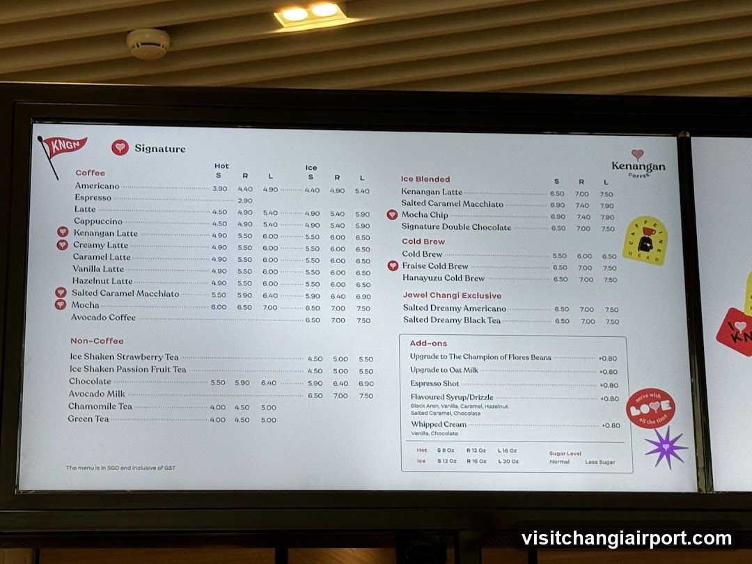 Kenangan Menu Board