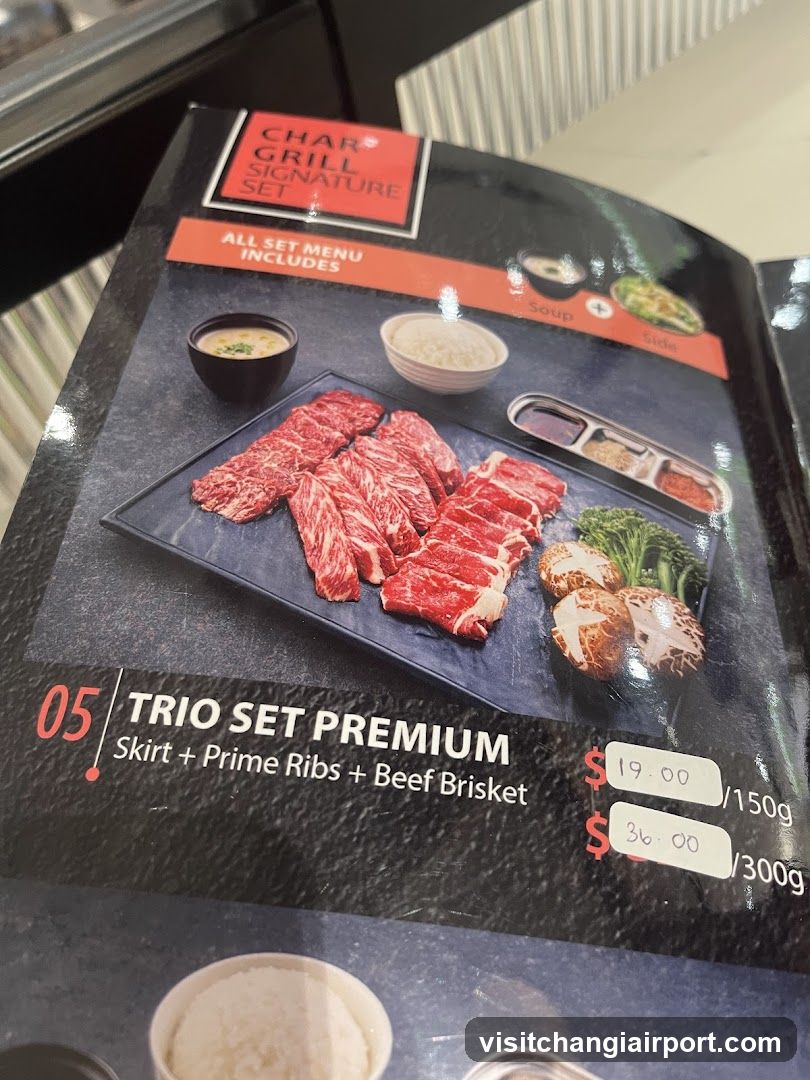 Char Grill Signature Set Menu Page