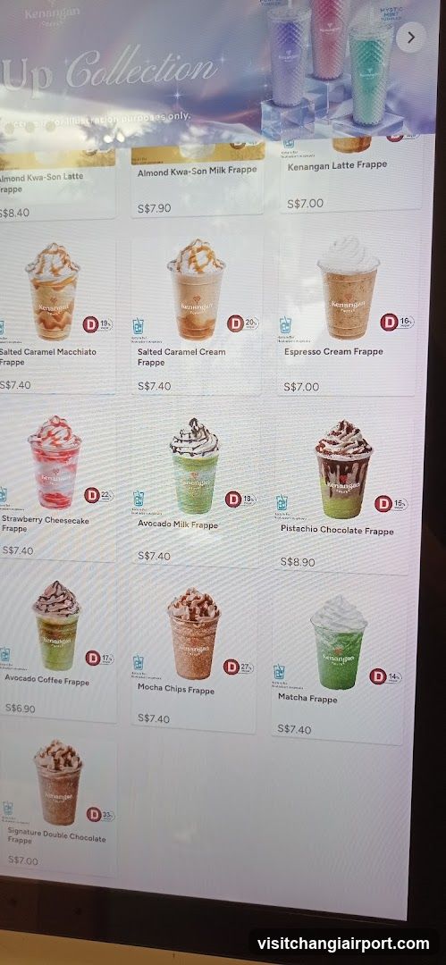 Kenangan Frappe Menu Display