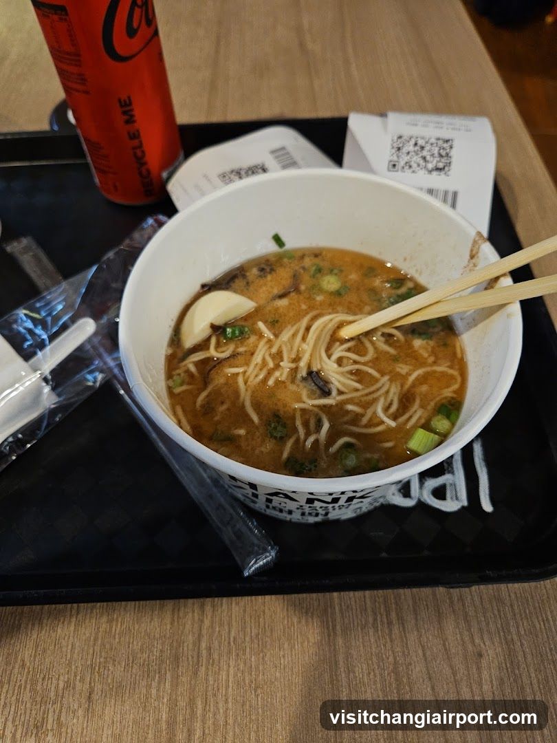 Ramen Bowl with Chopsticks and Drink