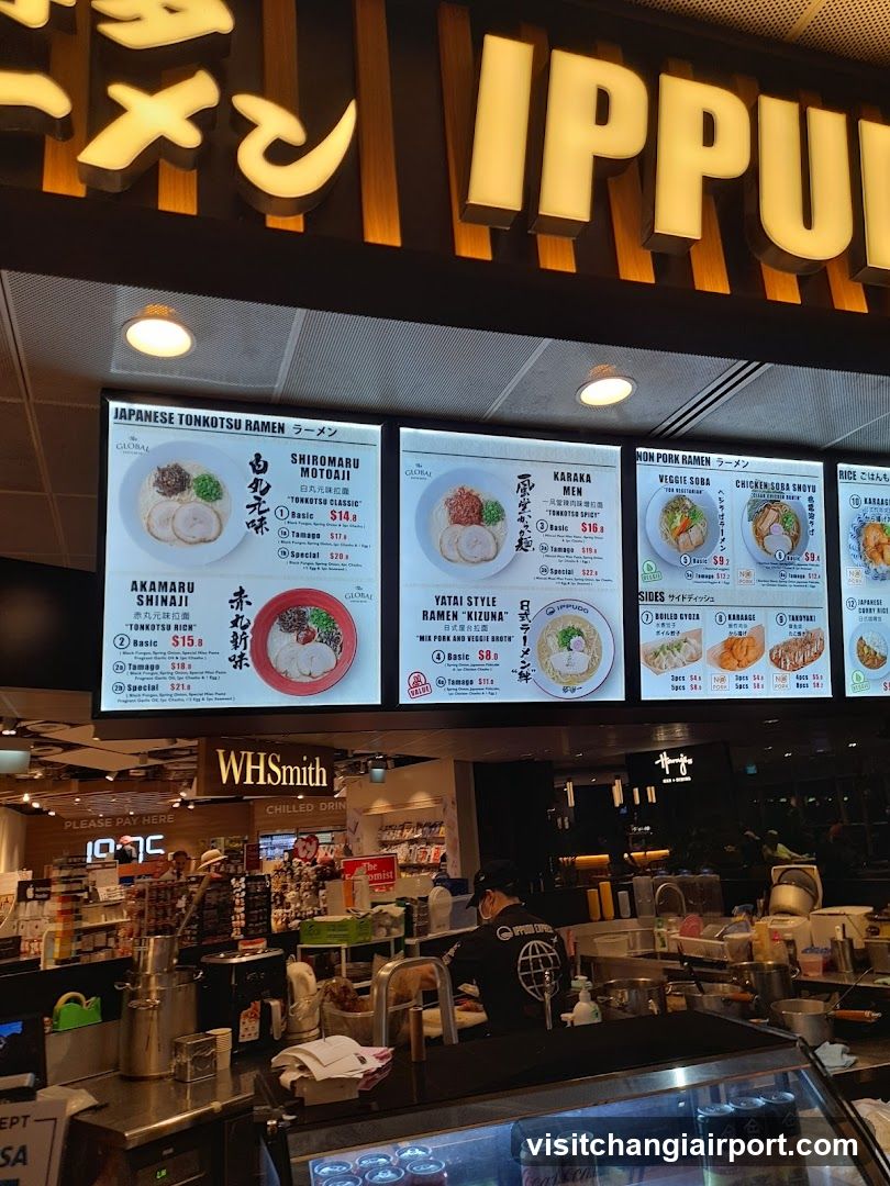 Ramen Shop Interior with Menu Board