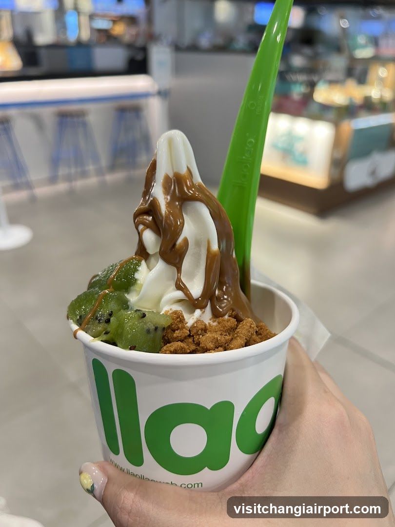 llao soft serve dessert cup