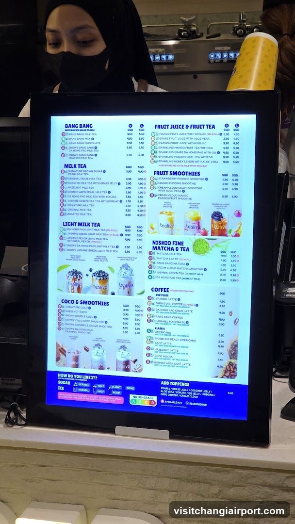 Tea & Coffee Menu Display