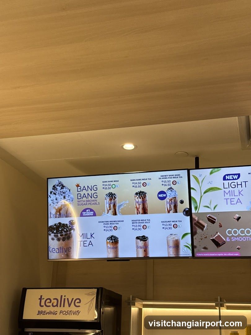 Tealive Menu Display