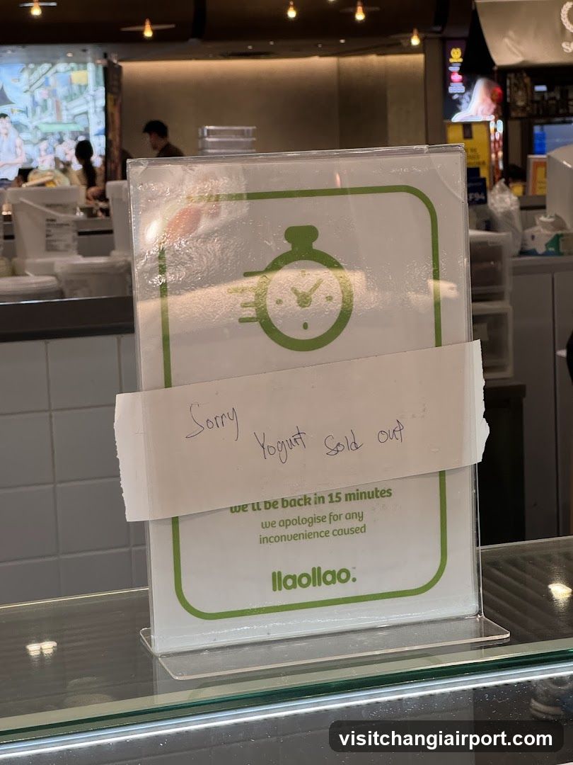 Yogurt Sold Out Sign
