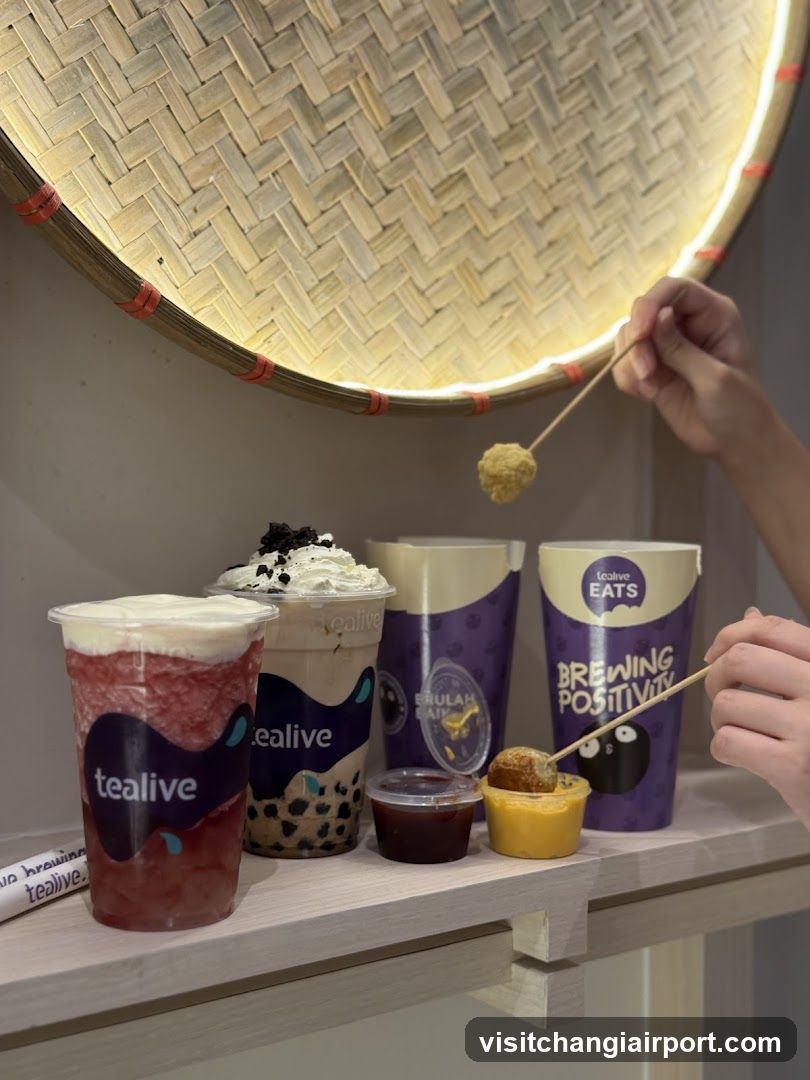 Tealive Drinks and Snacks Display