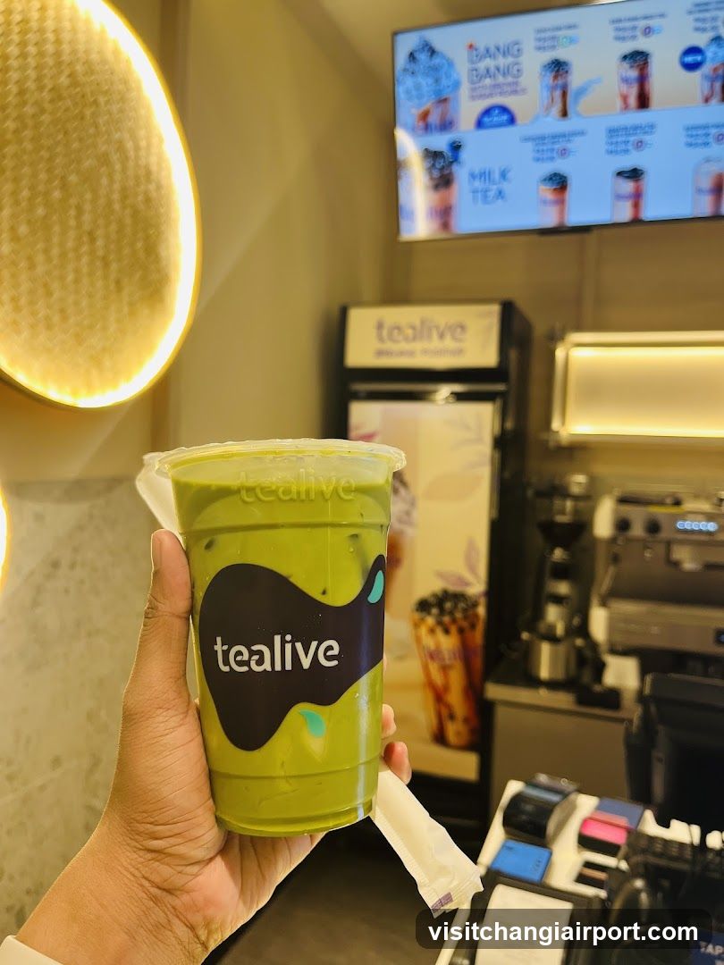 Tealive Matcha Drink Interior Shot