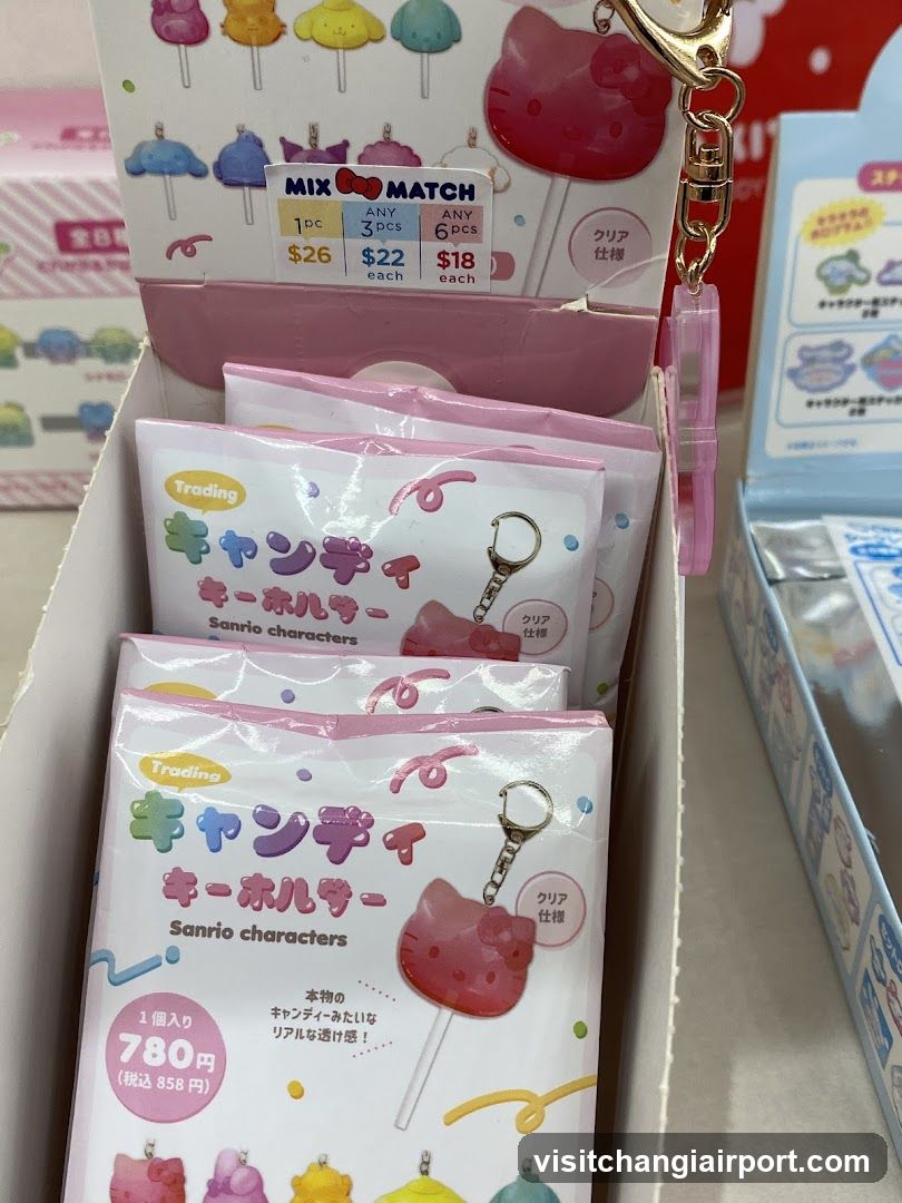 Sanrio Candy Keychains Display