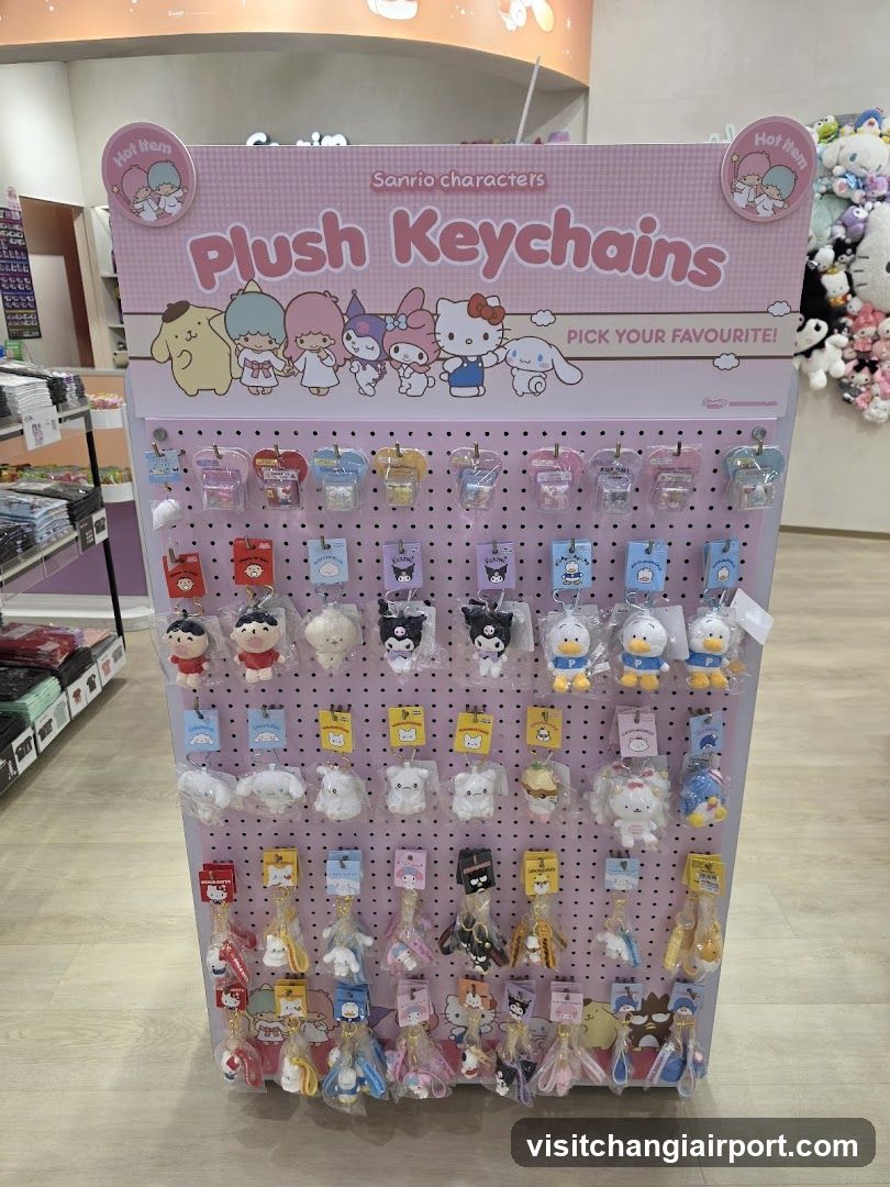 Sanrio Plush Keychains Display