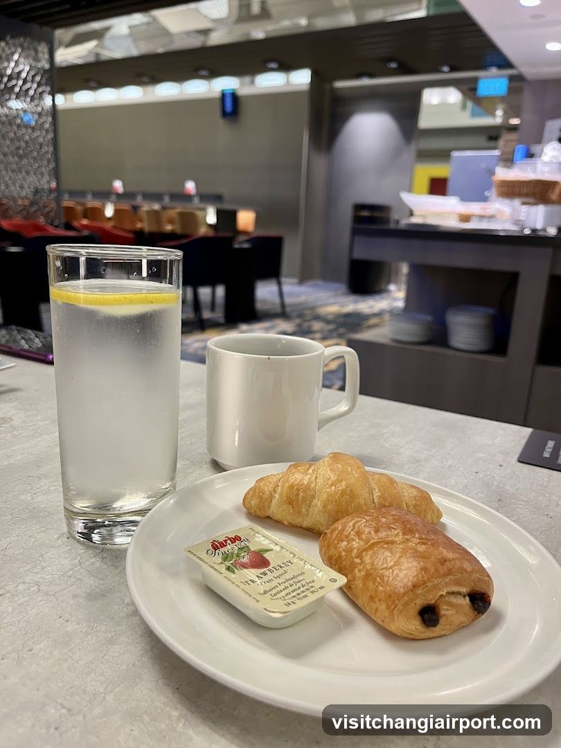 Breakfast Setting with Pastries and Coffee
