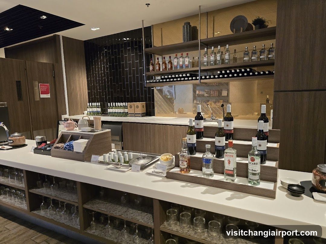 Bar Area with Bottles and Glasses