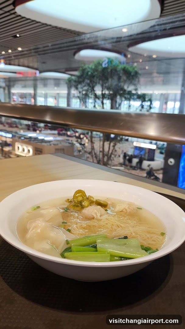 Wonton Noodle Soup in Mall Food Court