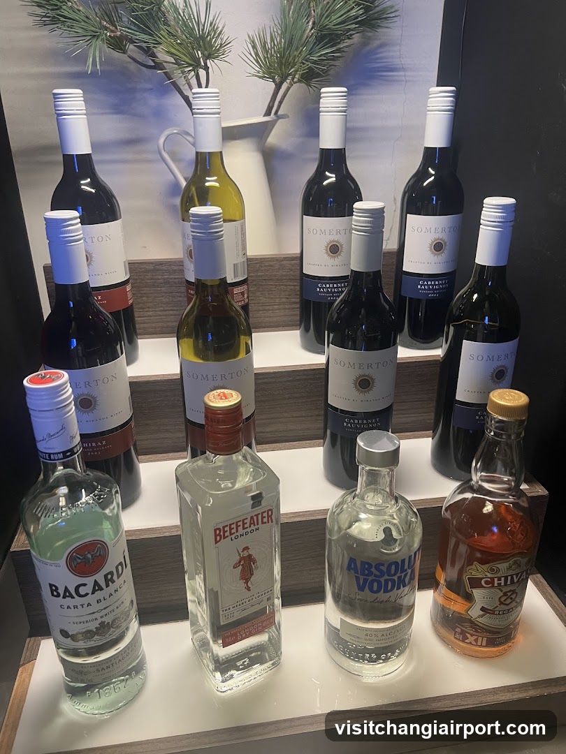 Bacardi, Beefeater, Absolut Vodka & Chivas Regal display