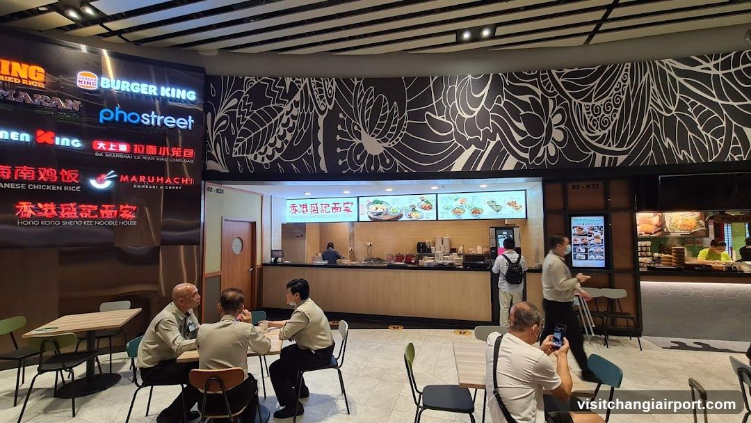 Food Court Interior with Multiple Restaurants