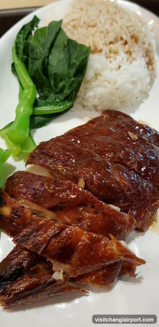Roast Duck with Rice and Greens