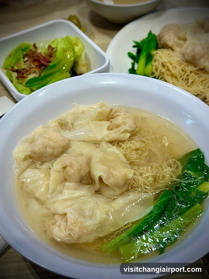 Wonton Noodle Soup with Side Dishes