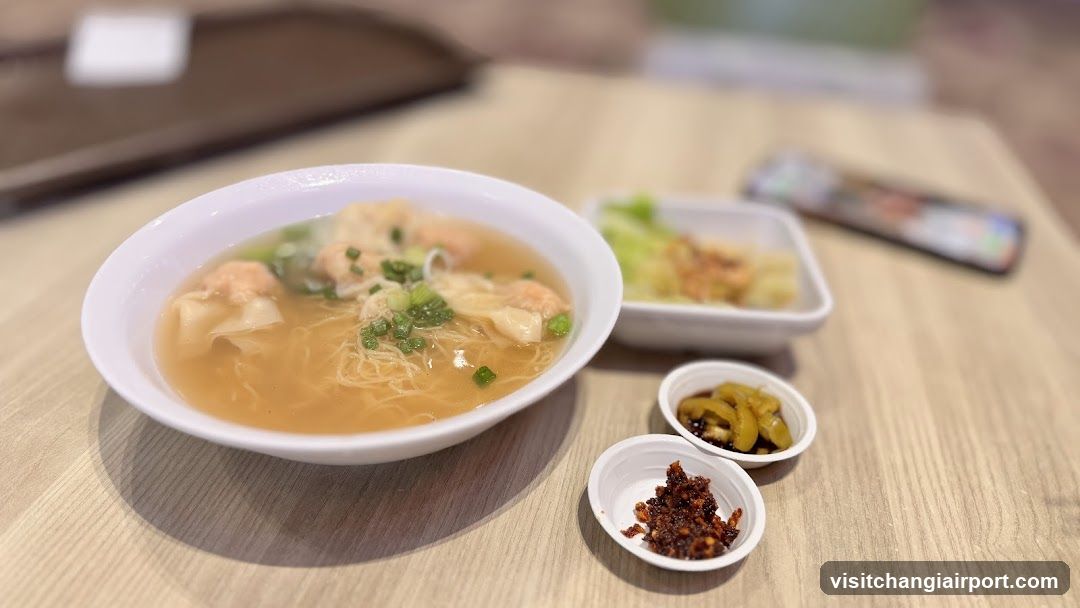 Wonton Noodle Soup with Condiments