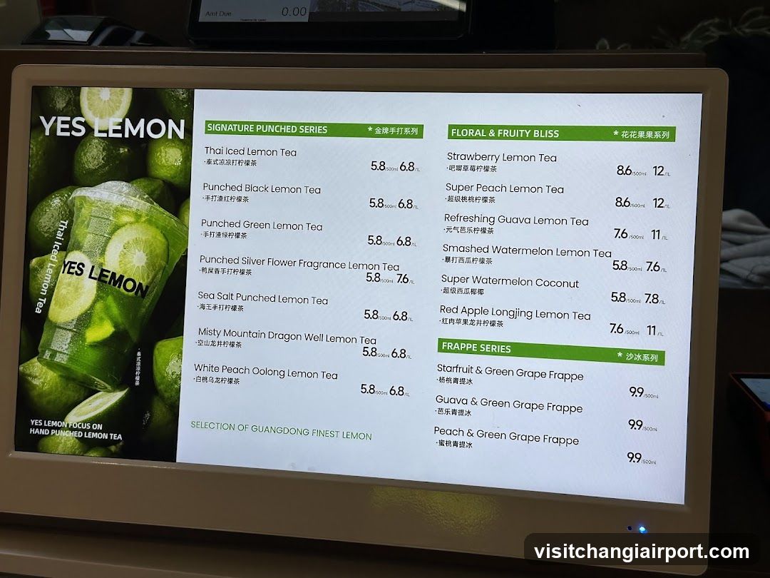 Yes Lemon Menu Board