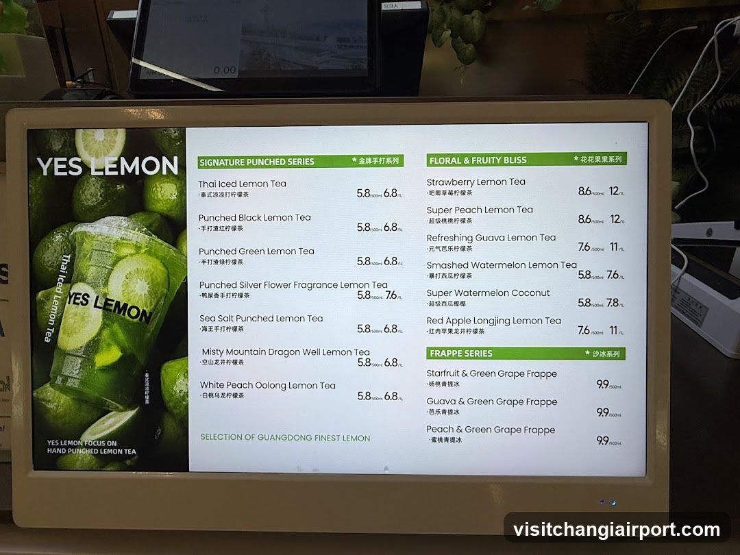 Lemon Tea Menu Board