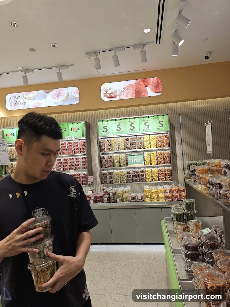 Interior of a packaged food store