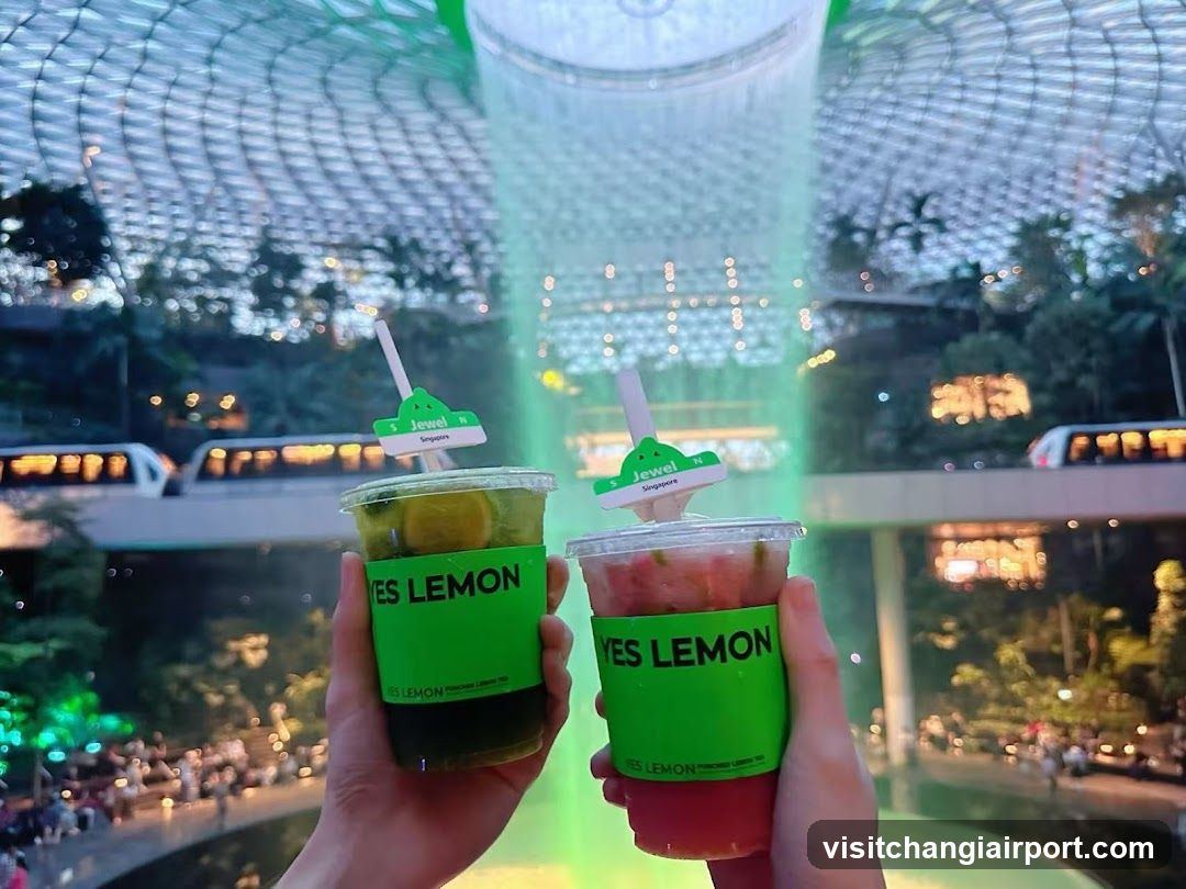 Lemon drinks at Jewel Changi