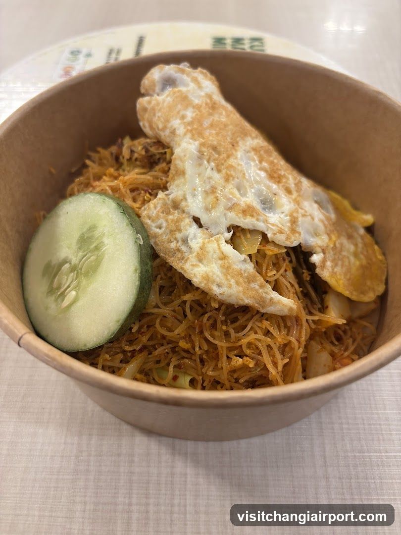 Noodle Bowl with Fried Egg and Cucumber