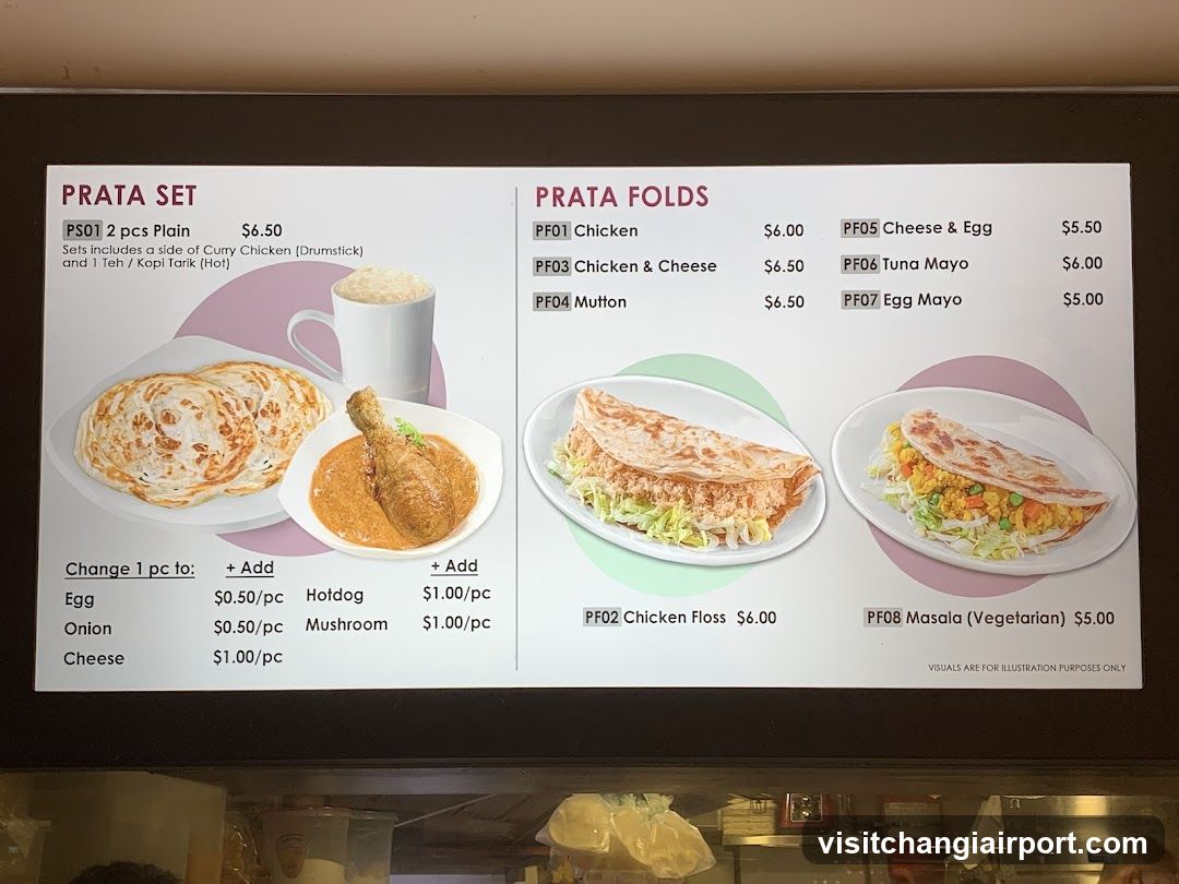 Prata Set and Prata Folds Menu Board