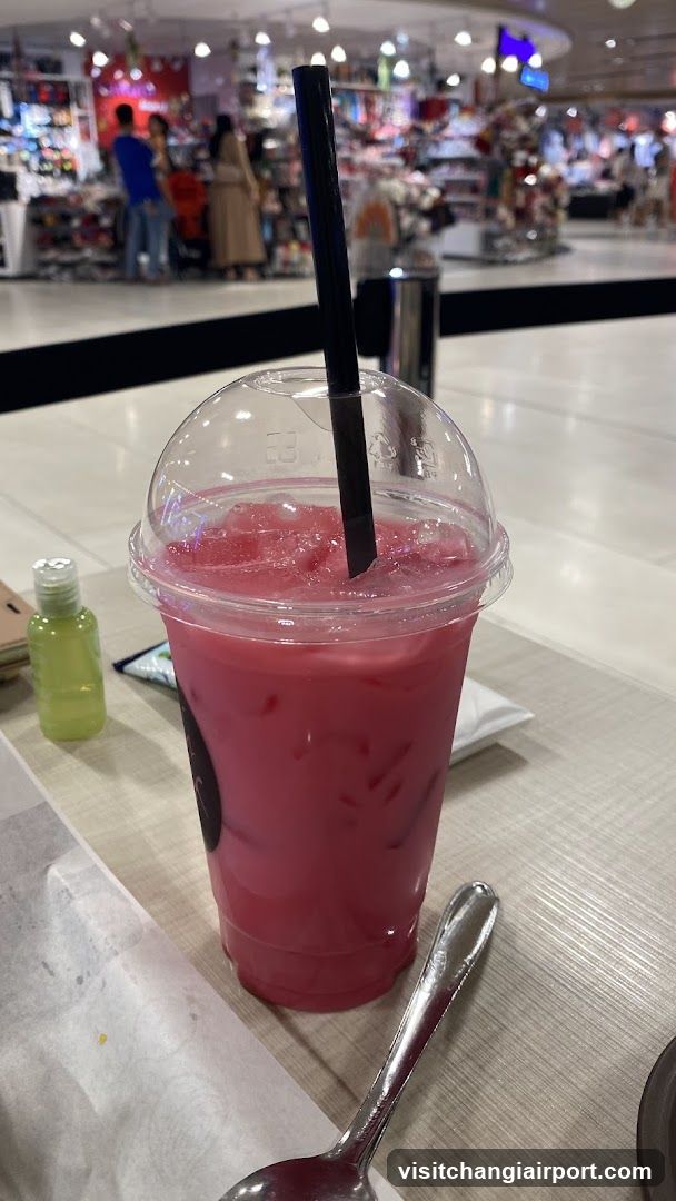 Pink Iced Drink in Mall