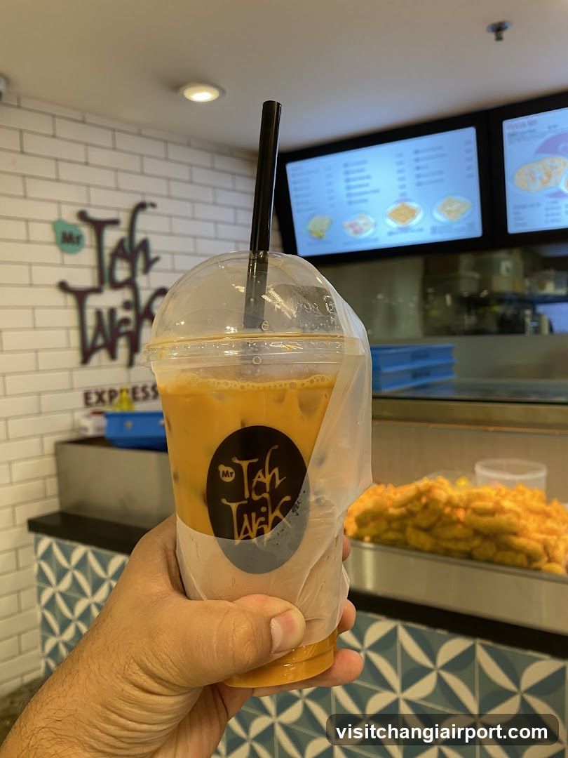 Iced coffee drink at a cafe