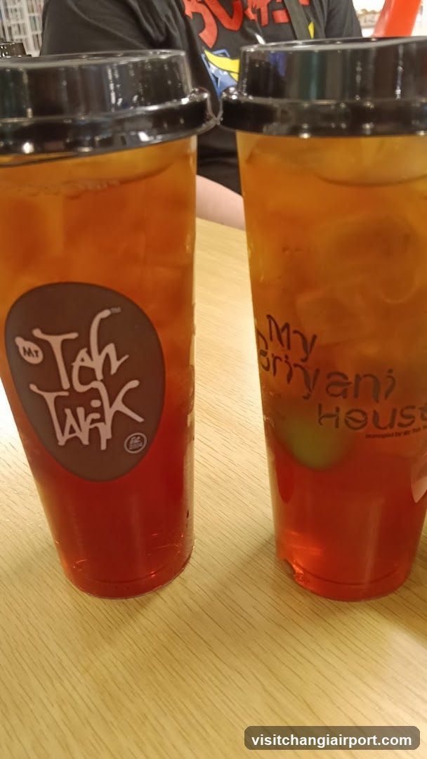 Two iced tea drinks on a table