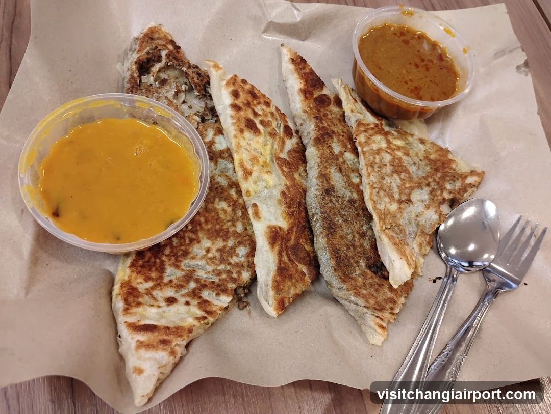 Roti Prata with Sauces
