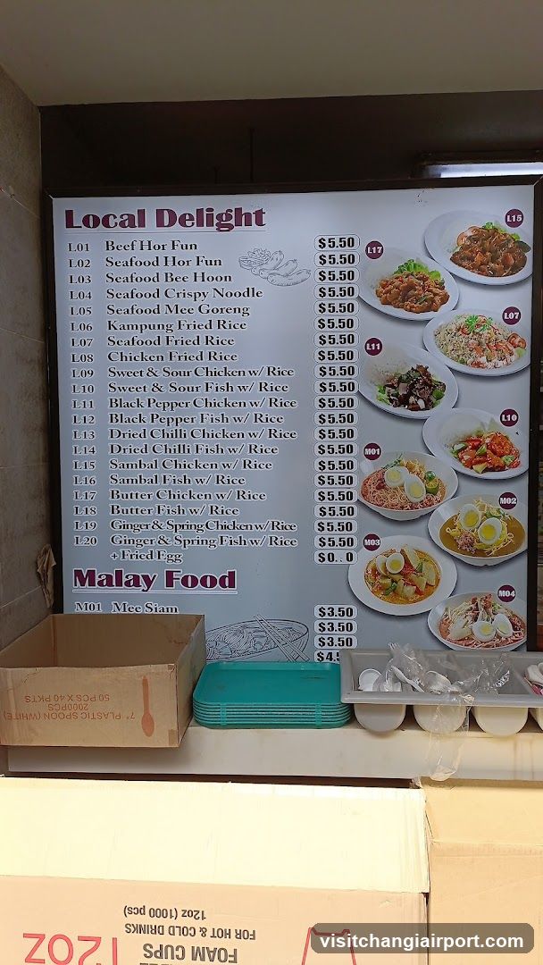 Local Delight & Malay Food Menu Board