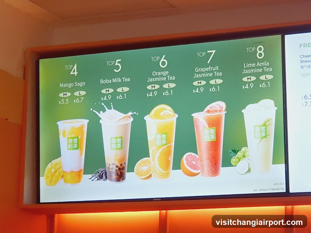 Boba Tea Menu Display