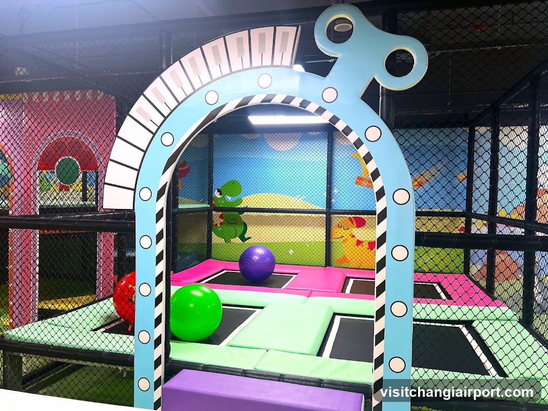 Indoor Play Area with Trampoline and Bouncy Balls
