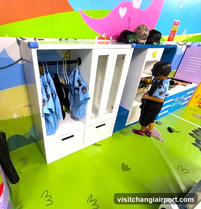 Playroom Interior with Police Role-Play Setup