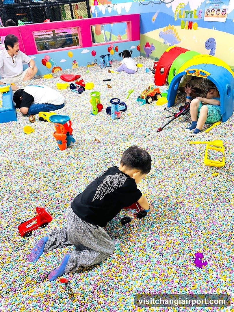 Kids playing in a ball pit