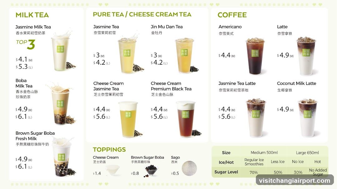 Milk Tea & Coffee Menu