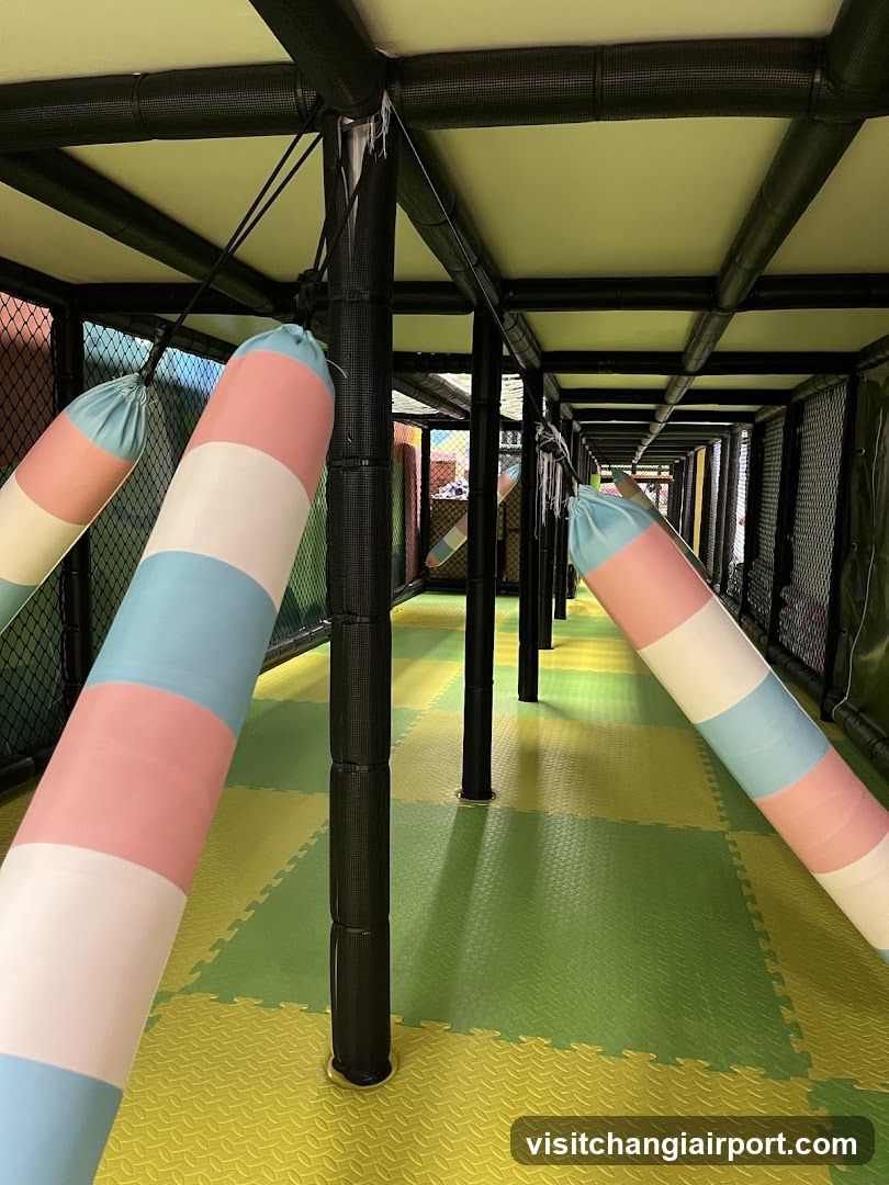 Indoor Play Area with Hanging Punching Bags