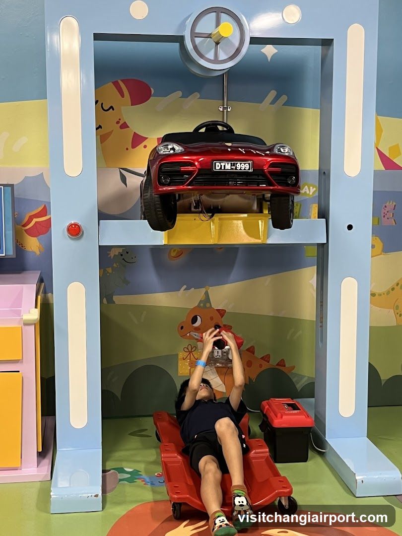 Kid's Car Lift Play Area